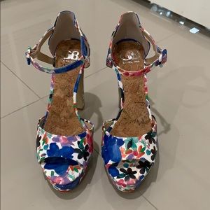 Gianni Bini heels! Like new! Lovely floral design!